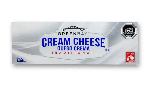 Caja 10 barras queso crema green bay