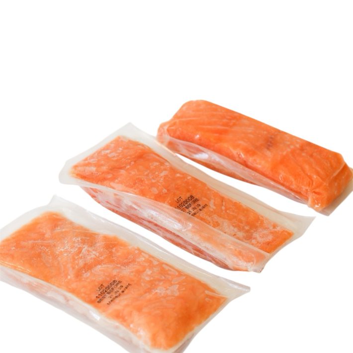 Caja 10 kg salmón porción sin piel congelado